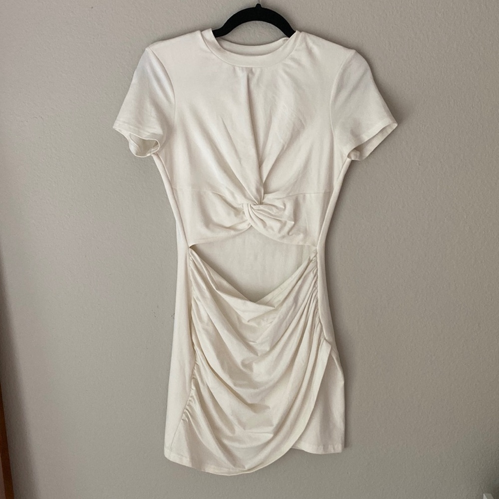 Revolve Superdown cutout white dress - small